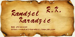 Ranđel Karadžić vizit kartica